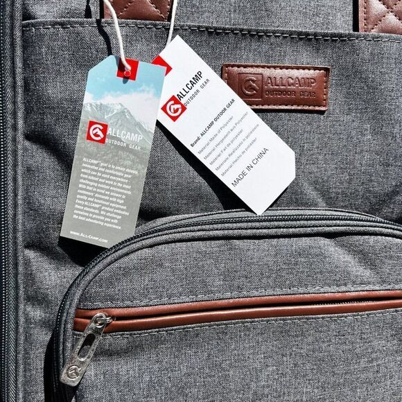 NWT! ALLCAMP Gray Outdoor Picnic Backpack for 2 People - Picture 4 of 10